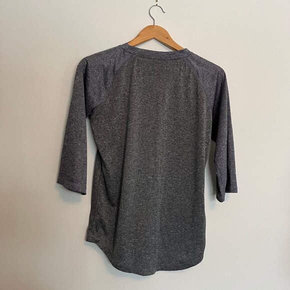 Sombrio. Girls. 3/4 Sleeve Bike Shirt. Heathered Grey With Red Logo. Size M. - Picture 2 of 7